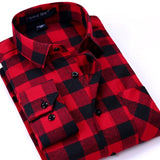 Men Plaid Shirt  Winter Flannel Casual Shirt Men Shirts Long Sleeve Chemise Homme Cotton Male Check Shirts MartLion   