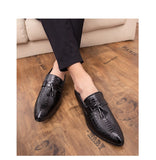 Men's Tassel Soft Moccasins Genuine Leather Casual Loafers Outdoor Driving Flats Shoes Mart Lion   