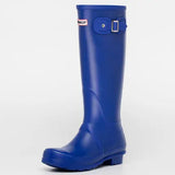 Ladies Waterproof Rain Boots Female Knee-high Fashion Women Rubber Rain Boots Girls  Shoes Rainboots PVC MartLion As is shown in 5 5 
