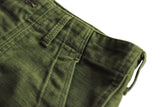 Pants Military Pants  Classic Olive Sateen Men's Baker Pants Satin Cotton Straight Fit MartLion   