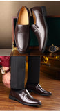 Decent Soft Leather Shoes Men's Footwear Fall winter Formal Dress with Fur Warm Elegant Suit Office MartLion   