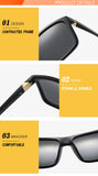 Square Sunglasses Men's Designer Classic Mirror Photochromic de sol MartLion   