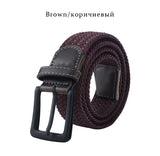 Canvas Belts  Men's Metal Pin Buckle Military Tactical Strap Elastic Belt MartLion   