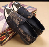 Men's Printed Loafers Casual Outdoor Driving Moccasins Man Youth Trendy Party Flats Mart Lion   