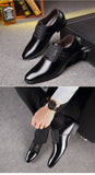  Men's Wedding Dress Shoes Black Brown Oxford Formal Office British Lace-up Footwear MartLion - Mart Lion