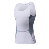 Summer Base Layer Running vests for men's Tank Tops compression Gym Bodybuilding sleeveless Fitness Training White Running Shirt Mart Lion   