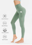  High Waist Solid Women's Yoga Pants Elastic Running Sport Leggings Fitness Training Pocket Hip Up Gym Clothing Sport Srunch Mart Lion - Mart Lion