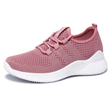 Autumn Women's Sports Shoes Platform Lace-up Casual Sneakers Tennis Lady Luxury Running MartLion Pink 37 