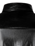 Black Sequin Glitter Dress Shirt Men's Shiny Long Sleeve Button Down 70s Disco Party Dance Shirt Christmas Halloween MartLion   