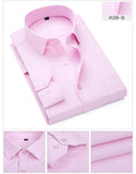 men's striped long sleeved non-iron slim fit dress shirts Solid Twill Social Clothing Mart Lion   