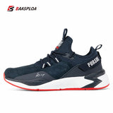 Baasploa Men's Suede Shoes Waterproof Sneakers Non-slip Casual Running Damping Outdoor Walking Mart Lion   