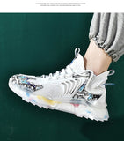 Platform Sneaker Men's Shoes Casual High Top Tennis Sports Summer Mesh Vulcanize Mart Lion   