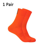 Sports Racing Cycling Socks Sport Breathable Road Bicycle Men's and Women Outdoor 9 color Mart Lion orange 36-39 