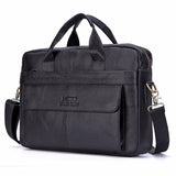 Men's Genuine Leather Handbags Casual Leather Laptop Bags Travel Messenger Crossbody Shoulder Mart Lion Black28 China 