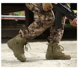 Footwear Military Tactical Men's Boots Special Force Leather Desert Combat Ankle Army Mart Lion   
