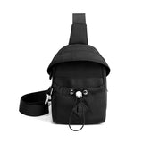 Women Bag Casual Canvas Chest Female Travel Small Crossbody Chest Sport Outdoor Waist Packs Mart Lion Black chest bag  