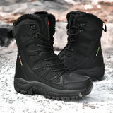 Warm Plush Snow Boots Lace Up Casual High Top Men's Boots Waterproof Winter Boots Anti-Slip Ankle Army Work MartLion   