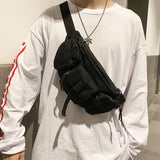  Unisex Waist Bags Men's Trend Chest Bag Nylon Waterproof Crossbody Multifunctional Waist Pack Belt Pack Mart Lion - Mart Lion