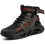 Work Boots Men's Designer Safety Shoes Standard Steel Toe Anti-smash Anti-stab Indestructible MartLion 7719-black 37 