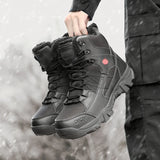Winter Warm Fur Tactical Military Combat Boots Men's Genuine Leather US Army Hunting Trekking Camping Mountaineering Work Shoes MartLion   