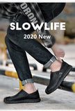 Men's Shoes Split Leather Casual Driving Moccasins Slip On Loafers Flat Mart Lion   