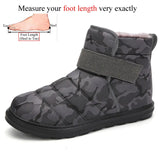 Winter Ankle Waterproof Lightweight Snow Boots Men's Plush Warm Shoes Botines Hombre MartLion Grey 35 
