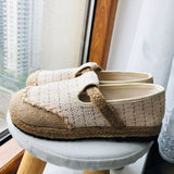 Vegan Handmade Women Embroidered Canvas Espadrilles Flats Style Casual Slip-on Loafers Shoes MartLion   