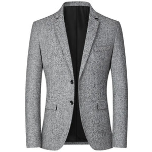 Spring Autumn Men's Slim Casual Handsome Suits Tops blazers MartLion Grey L CHINA