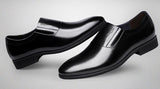 Classical Men's Dress Shoes Flat Formal Oxfords Casual Shoe PU Leather Slip-on Footwear Mart Lion   