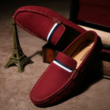 Genuine Leather Men's Designer Shoes Luxury Casual Slip on Formal Loafers Moccasins Footwear Black Driving MartLion   