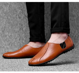 Men's Casual Shoes Sapato Masculino Dress Genuine Leather Luxury  Moccasins MartLion   