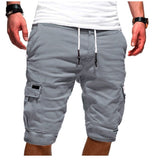 Men's Cargo Shorts Summer Bermuda Military Style Straight Work Pocket Lace Up Short Trousers Casual Mart Lion   