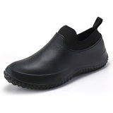 Unisex Waterproof Garden Shoes Womens Rain Boots Men's Car Wash Footwear Non-Slip Outdoor Work Rain Mart Lion Black 37 