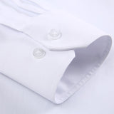 Men's Basic Standard-fit Long Sleeve Dress Shirt Solid/striped Formal White Work Office Classic Mart Lion   