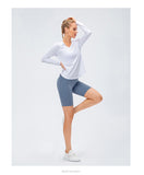 Autumn Women Long Sleeve Sports Top Running Fitness Yoga Shirts Quick Dry Fitness Sport Shirt Casual Workout Gym Top Female Mart Lion   