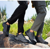 Winter Men Leather Casual Shoes Women Warm Fur Sneakers Lace Up Adult Footwear Plush Summer Walking Footwear Black Sole MartLion