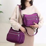 Women Shoulder Messenger Waterproof Nylon Oxford Crossbody Handbags Large Capacity Travel Bags Purse Mart Lion   