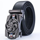 Time Is Running Windmill Men's Belt Transfer Belt Trend Young And Middle-Aged Jeans Belt MartLion Black A 95cm CHINA