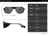 SteamPunk Style Side Shield Sunglasses Men's ins Popular Cool Brand Design Sun Glasses Oculos De Sol 86225 Mart Lion   