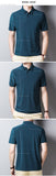 Summer Short Sleeve T-shirt Men's Casual Slim Fit Turn-down Collar Print Homme Mart Lion   