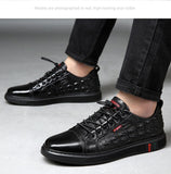 Men's Casual Shoes Genuine Cow Leather Crocodile Print Spring Autumn Luxury Flat Cool Leisure Sneakers Loafers Mart Lion   