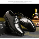 Faux Leather Shoes Men's Breathable Rubber Formal Dress Office Wedding Flats Footwear Mocassin Homme Mart Lion   
