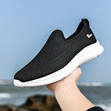 Summer Men's Women Sneakers Slip-on Tennis Running Sport Shoes Breathable Mesh Casual Walking Trainers Mart Lion   