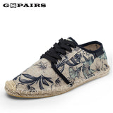 Men's Shoes Casual Lace Up Espadrilles Summer Canvas Hemp Rope Breathable Footwear Zapatos Hombre Unisex Mart Lion   