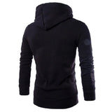 Men's Hoodies Long Sleeve Sweatshirts for Men Zipper Hooded Pullover Neck Mens Sweatshirt Top Jacket Coat Black Sweater MartLion   