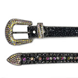 Bling Luxury Strap Rhinestones Belt De Strass Ceinture Femme Crystal Studded Belt for Men's Women Cowboy Cowgirl MartLion   