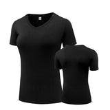 Fitness Women's Shirts Quick Drying T Shirt Elastic Yoga Sport Tights Gym Running Tops Short Sleeve Tees Blouses Jersey camisole MartLion   