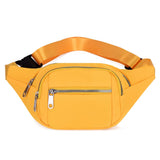 Casual Women Waist Bag Chest Bag Multi-Function Crossbody Pouch Nylon Travel Phone Pouch Female Hip Belt Bags Fanny Pack Mart Lion Yellow  