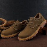 Autumn Genuine Leather Non Slip Work Shoes Men's Working Casual MartLion Khaki 45 