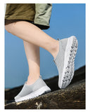 Men's Shoes Mesh Breathable Walking Shoes Unisex Slip-On Light Loafers Women Sneakers MartLion   